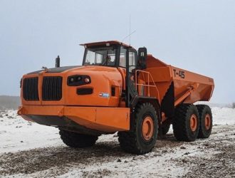 В октябре 2023г. стартовали опытно-промышленные испытания Тонар Т-45 грузоподъёмностью 45 тонн в условиях ГОК