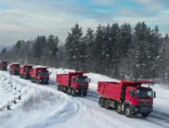 В Иркутской области на предприятии «Полюс Сухой Лог» на линию вышла партия самосвалов